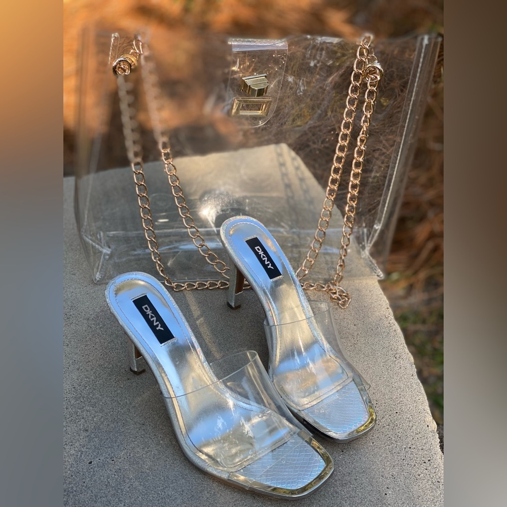 DKNY shoes and matching clear purse (not dkny purse)
